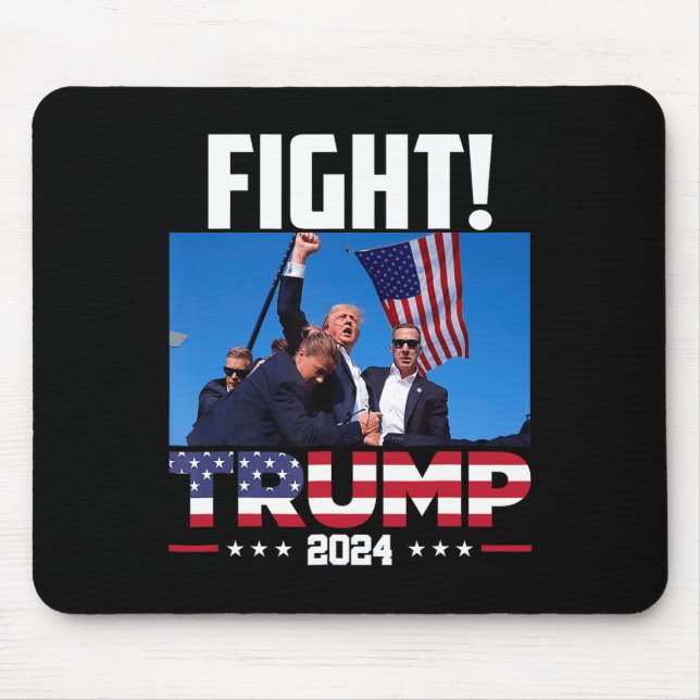 Trump 2024 Fight Fist Rally Trump Rally 2024 Ameri Mouse Mat (Front)