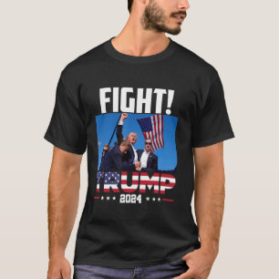 Trump 2024 Fight Fist Rally Trump Rally 2024 Ameri T-Shirt