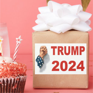 Trump 2024 fist of freedom rectangular sticker