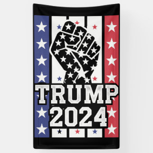 Trump 2024 Fist Outlaw Hillbilly J.D.Vance 2024 Banner