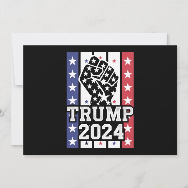 Trump 2024 Fist Outlaw Hillbilly J.D.Vance 2024 Invitation (Front)