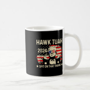 Trump 2024 Flag Funny Hawk Tush Middle Finger 24 Coffee Mug