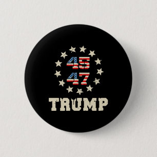 Trump 2024 Flag (on Byck) Take America Ck Trump Fl 6 Cm Round Badge