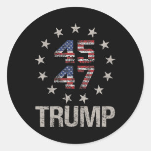 Trump 2024 Flag (on Byck) Take America Ck Trump Fl Classic Round Sticker
