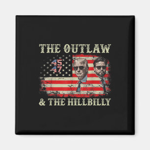 Trump 2024 Flag Outlaw Hillbilly J.d.vance 2024 Do Magnet