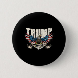 Trump 2024 Flag Take America Back Men Women Donald 6 Cm Round Badge