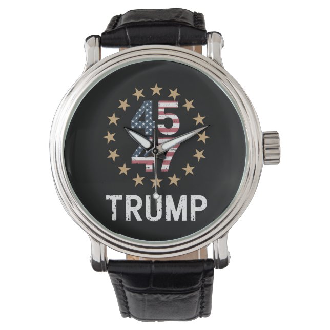 Trump 2024 Flag Take America Back Trump 45 47  Watch (Front)
