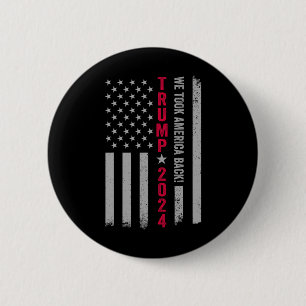 Trump 2024 Flag Victory J.d.vance President 47 Tru 6 Cm Round Badge
