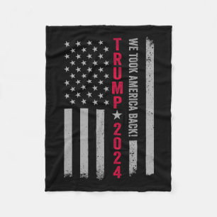 Trump 2024 Flag Victory J.d.vance President 47 Tru Fleece Blanket
