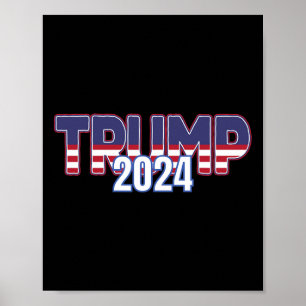 Trump 2024 For President Conservative Republican  Poster
