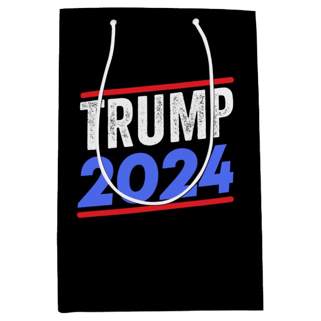 Trump 2024 For President Donald Jr. Maga Election Medium Gift Bag (Front)