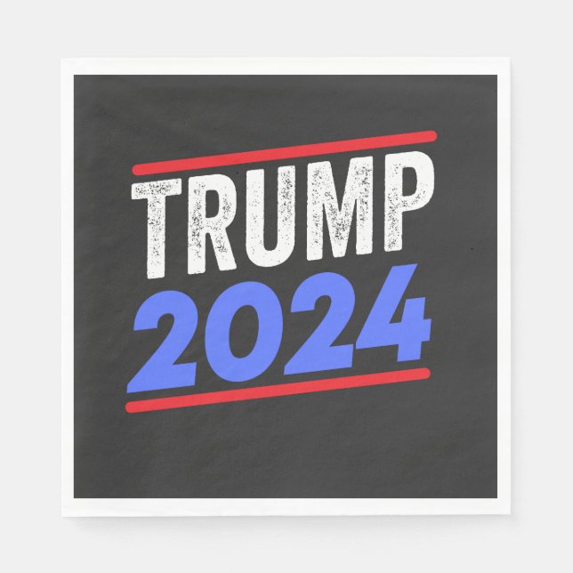 Trump 2024 For President Donald Jr. Maga Election Napkin (Front)