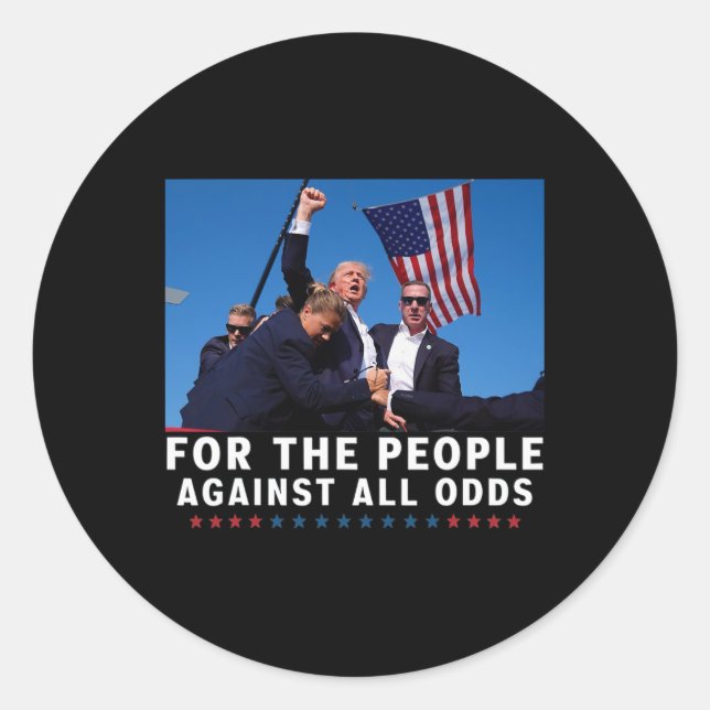 Trump 2024 For The People  Classic Round Sticker (Front)