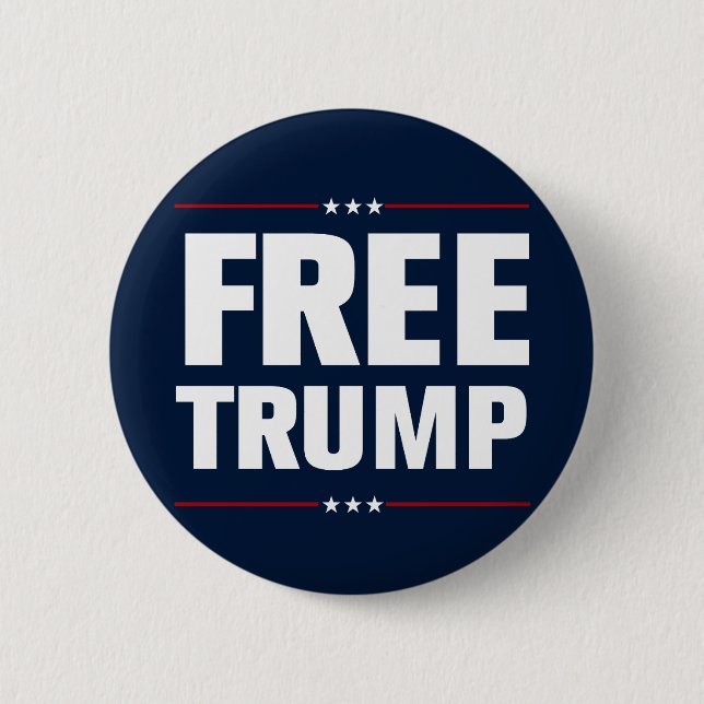 Trump 2024 Free Trump 6 Cm Round Badge (Front)
