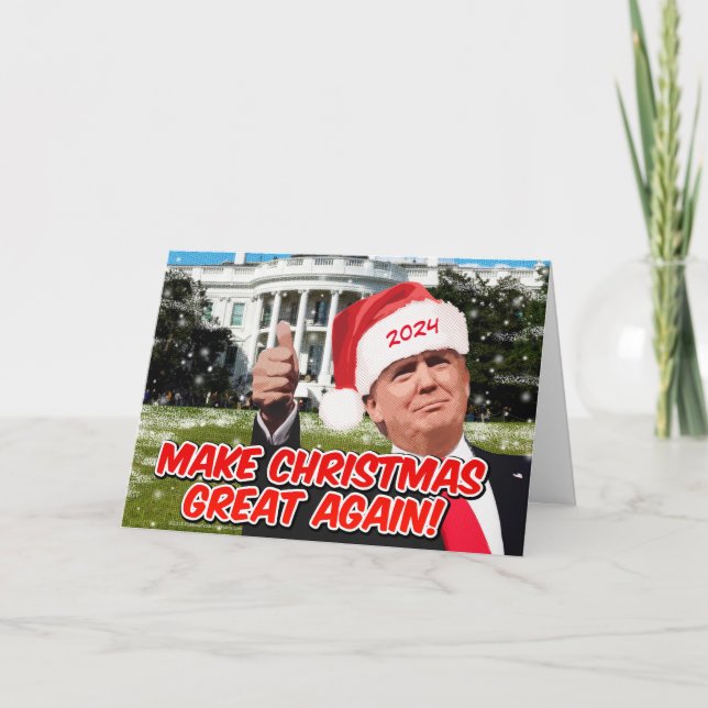 Trump 2024 Funny Donald Trump Christmas Holiday (Front)