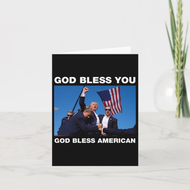 Trump 2024 God Bless You - God Bless America  Card (Front)