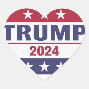 Trump 2024 heart sticker