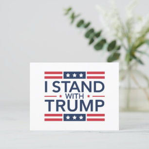 Trump 2024 I Stand With Trump Support President  Postcard