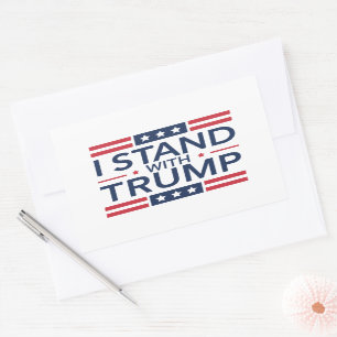 Trump 2024 I Stand With Trump Support President  Rectangular Sticker
