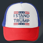 Trump 2024 I Stand With Trump Support President  Trucker Hat<br><div class="desc">Trump 2024 I Stand With Trump Support President Election 2024 Trump Lovers Republicans Campaign</div>