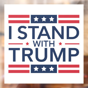 Trump 2024 I Stand With Trump Support President  Window Cling