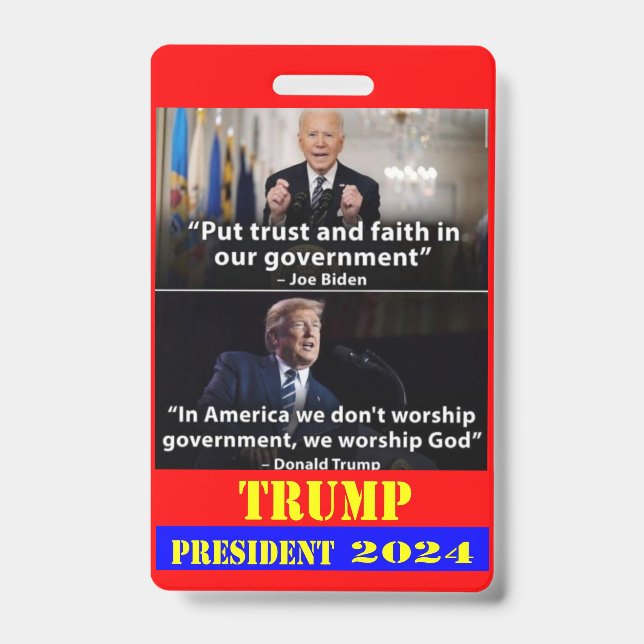 TRUMP 2024  ID BADGE (Front)