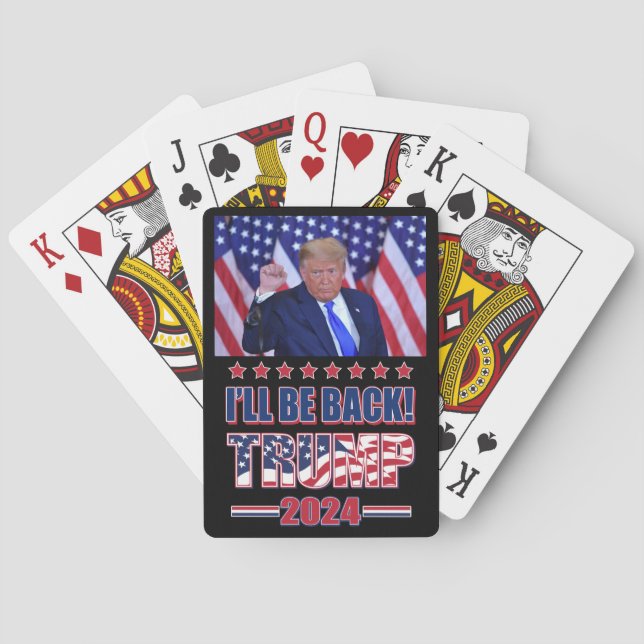 Trump 2024 Ill Be Back Playing Cards (Back)