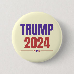 Trump 2024 Keep America Great - blue red 6 Cm Round Badge