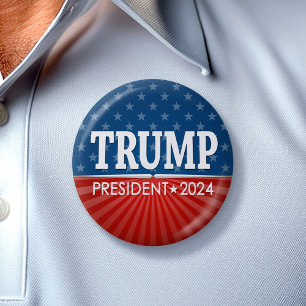 Trump 2024 Keep America Great - blue red 6 Cm Round Badge