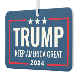 Trump 2024 Keep America Great - blue red Car Air Freshener