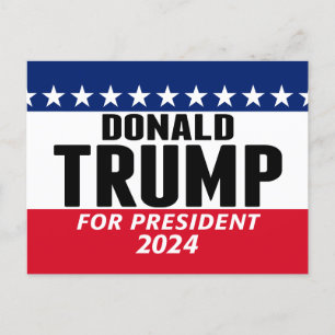 Trump 2024 Keep America Great - blue red Postcard