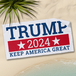 Trump 2024 Keep America Great - modern Beach Towel