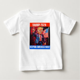 TRUMP 2024 KEEPING AMERICA FIRST BABY T-Shirt