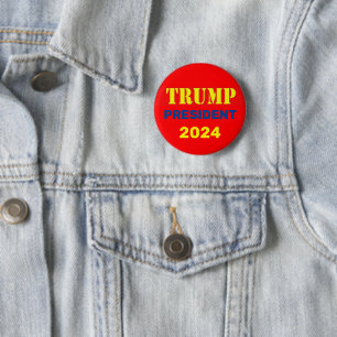 TRUMP 2024   LAPTOP  6 CM ROUND BADGE
