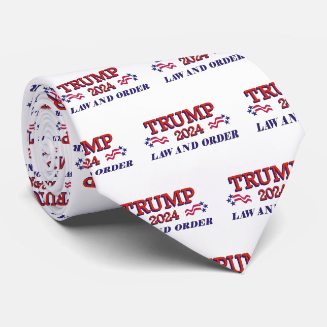 Trump 2024 Law and Order Neck Tie (Rolled)