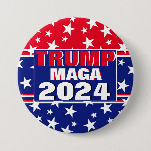 TRUMP 2024 MAGA 7.5 CM ROUND BADGE