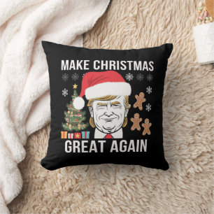 Trump 2024 Make Christmas Great Again Election Cushion