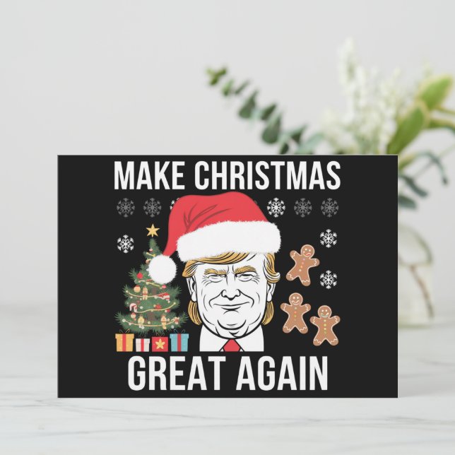 Trump 2024 Make Christmas Great Again Election Holiday Card (Standing Front)