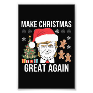 Trump 2024 Make Christmas Great Again Election Photo Print