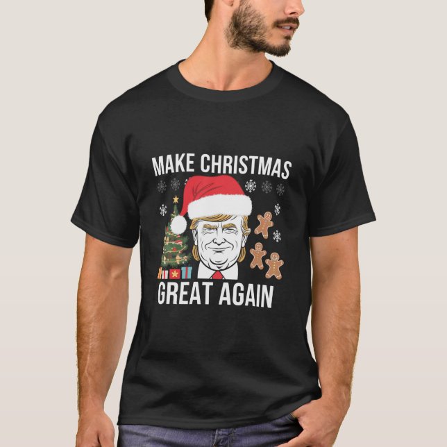 Trump 2024 Make Christmas Great Again Election T-Shirt (Front)