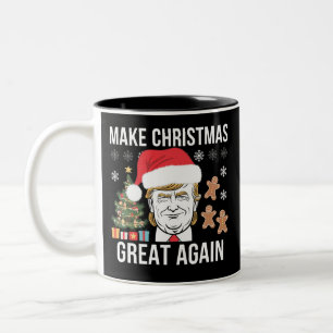 Trump 2024 Make Christmas Great Again Election Two-Tone Coffee Mug