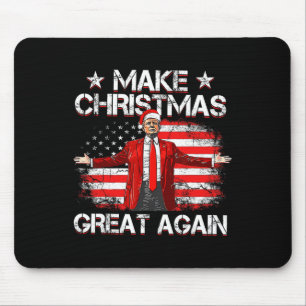 Trump 2024 Make Christmas Great Again Funny Trump Mouse Mat