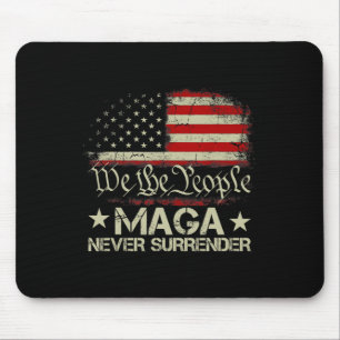 Trump 2024 Mega Never Surrender Us American Flag M Mouse Mat