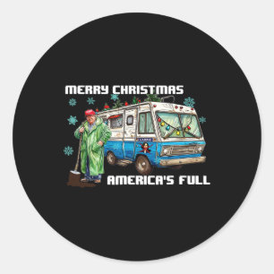 Trump 2024 Merry Christmas America's Full Classic Round Sticker