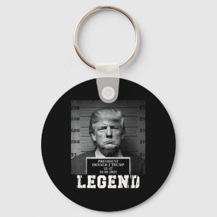 Trump 2024 Mugshot President Legend Key Ring