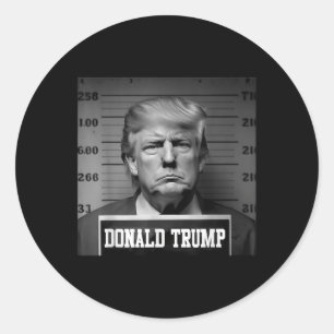 Trump 2024 Mugshot Trump Mug Shot President  Classic Round Sticker