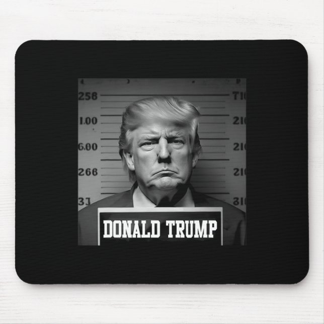 Trump 2024 Mugshot Trump Mug Shot President  Mouse Mat (Front)