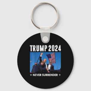 Trump 2024 Never Surrender Pro Trump For President Key Ring