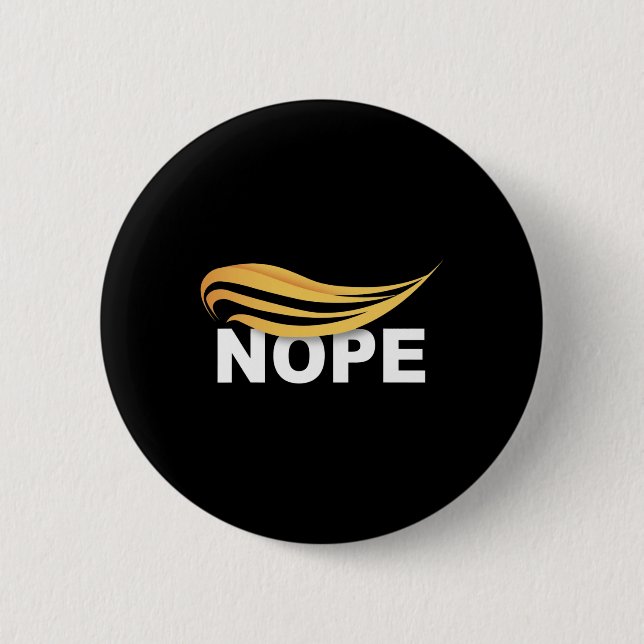 Trump 2024 Nope Not Again Funny Trump 1  6 Cm Round Badge (Front)