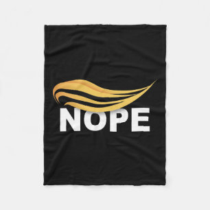 Trump 2024 Nope Not Again Funny Trump 1  Fleece Blanket